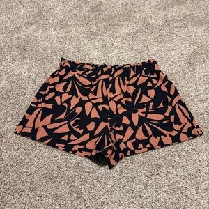 Boho Linen High Waist Women's Shorts